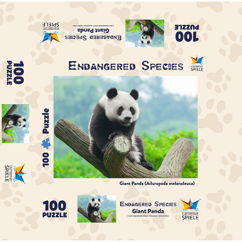 Endangered Species - Giant Panda 100 Jigsaw Puzzle box 3D Modell