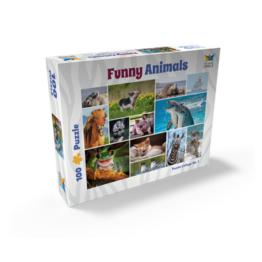 Funny Animals - Collage 100 Jigsaw Puzzle box view1