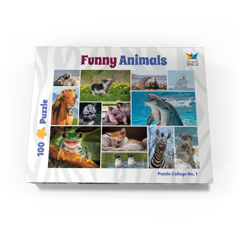 Funny Animals - Collage 100 Jigsaw Puzzle box view1