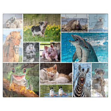 puzzleplate Funny Animals - Collage 100 Jigsaw Puzzle