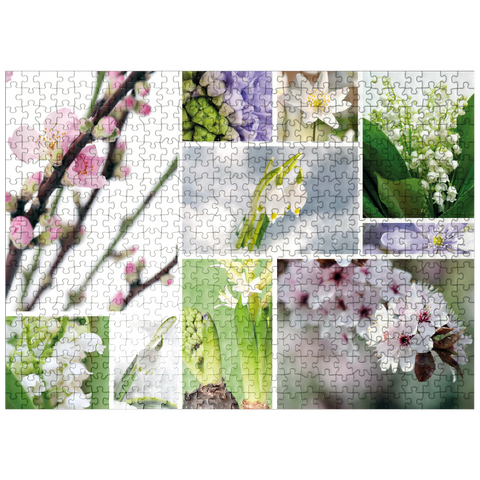 puzzleplate Flower Garden - Spring Collage 500 Jigsaw Puzzle
