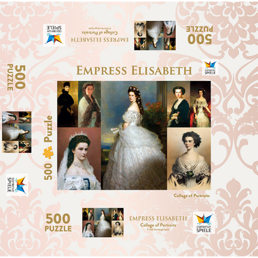 Empress Elisabeth - Sisi - Collage 500 Jigsaw Puzzle box 3D Modell