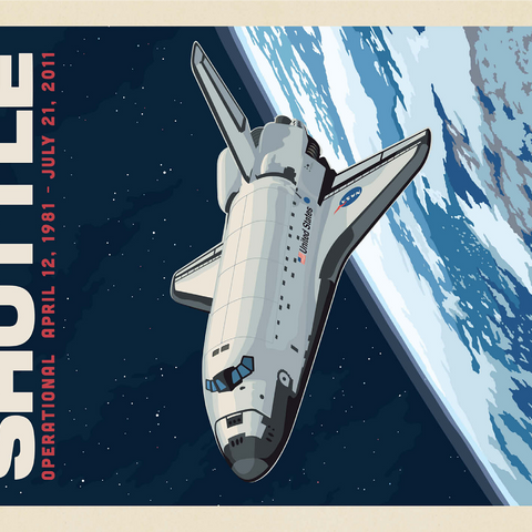 NASA 1981: Space Shuttle 1000 Jigsaw Puzzle 3D Modell