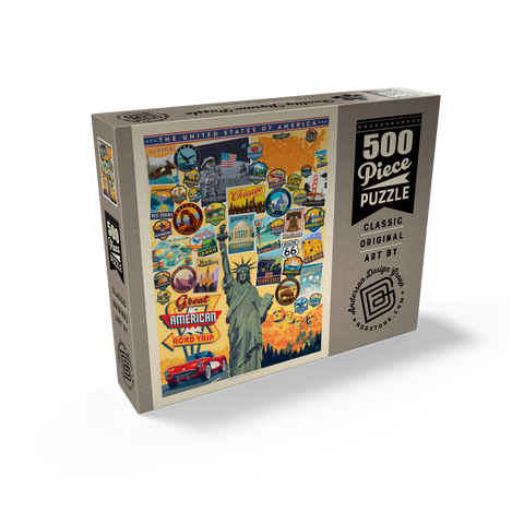 American Travel: USA Collage 500 Jigsaw Puzzle box view1