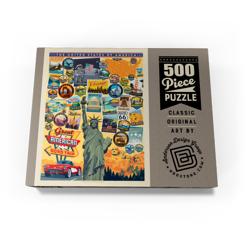 American Travel: USA Collage 500 Jigsaw Puzzle box view1