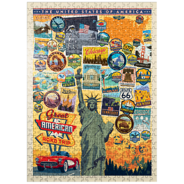 puzzleplate American Travel: USA Collage 500 Jigsaw Puzzle