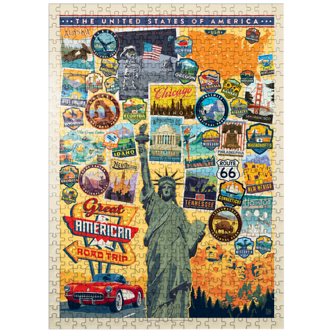 puzzleplate American Travel: USA Collage 500 Jigsaw Puzzle
