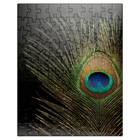 puzzleplate Peacock Feather 100 Jigsaw Puzzle