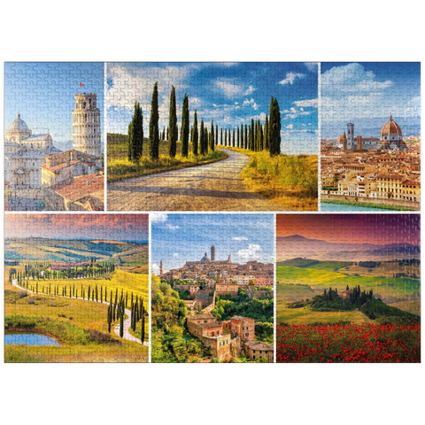 puzzleplate Tuscany - Florence, Siena and Pisa 1000 Jigsaw Puzzle
