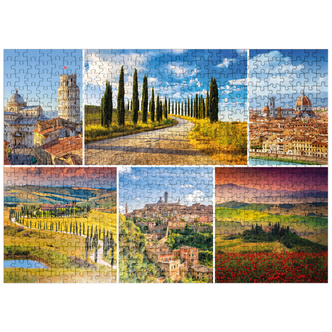 puzzleplate Tuscany - Florence, Siena and Pisa 500 Jigsaw Puzzle