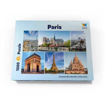 Paris - Notre Dame, Eiffel Tower and Sacre Coeur 1000 Jigsaw Puzzle box view1