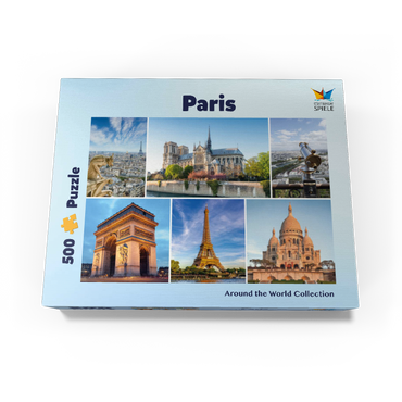 Paris - Notre Dame, Eiffel Tower and Sacre Coeur 500 Jigsaw Puzzle box view1