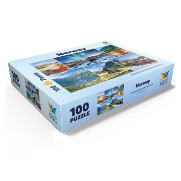 Norway - Lofoten, Northern Lights and Geirangerfjord 100 Jigsaw Puzzle box view1