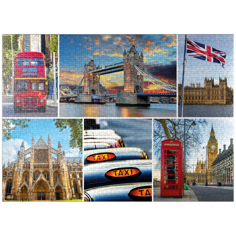 puzzleplate London - Big Ben, Tower Bridge and Westminster Abbey 1000 Jigsaw Puzzle
