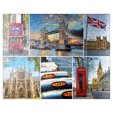 puzzleplate London - Big Ben, Tower Bridge and Westminster Abbey 100 Jigsaw Puzzle