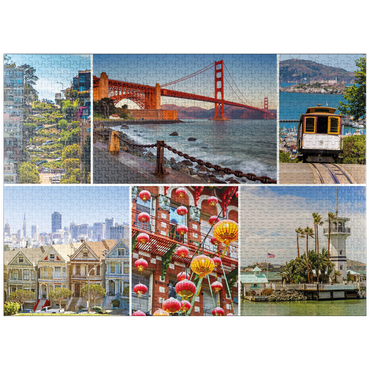 puzzleplate San Francisco - Golden Gate Bridge and Lombard Street 1000 Jigsaw Puzzle