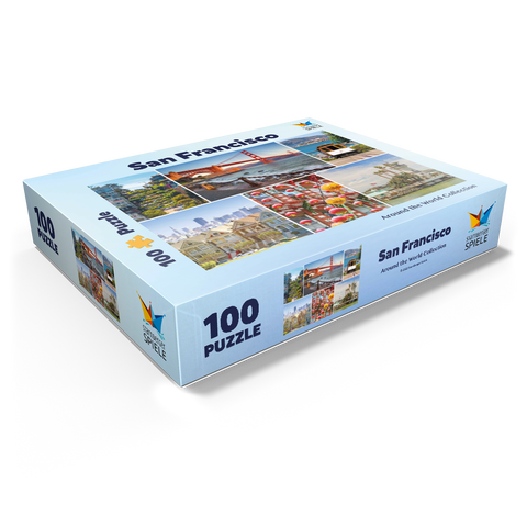 San Francisco - Golden Gate Bridge and Lombard Street 100 Jigsaw Puzzle box view1