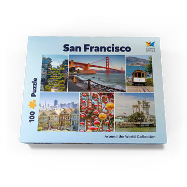San Francisco - Golden Gate Bridge and Lombard Street 100 Jigsaw Puzzle box view1