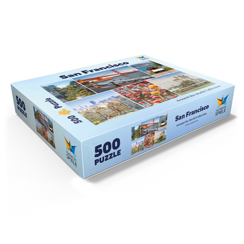 San Francisco - Golden Gate Bridge and Lombard Street 500 Jigsaw Puzzle box view1