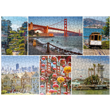 puzzleplate San Francisco - Golden Gate Bridge and Lombard Street 500 Jigsaw Puzzle
