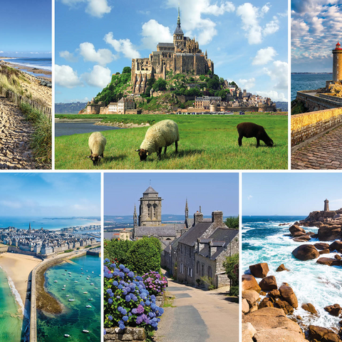 Brittany - Mont Saint Michel, Saint Malo and Locronan 1000 Jigsaw Puzzle 3D Modell