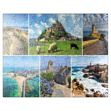 puzzleplate Brittany - Mont Saint Michel, Saint Malo and Locronan 100 Jigsaw Puzzle