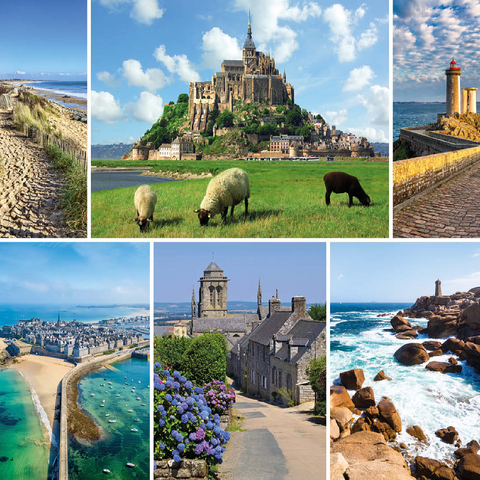 Brittany - Mont Saint Michel, Saint Malo and Locronan 100 Jigsaw Puzzle 3D Modell