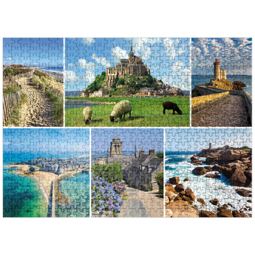 puzzleplate Brittany - Mont Saint Michel, Saint Malo and Locronan 500 Jigsaw Puzzle