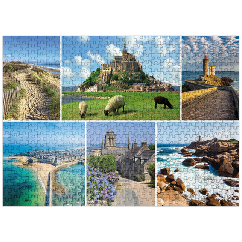 puzzleplate Brittany - Mont Saint Michel, Saint Malo and Locronan 500 Jigsaw Puzzle