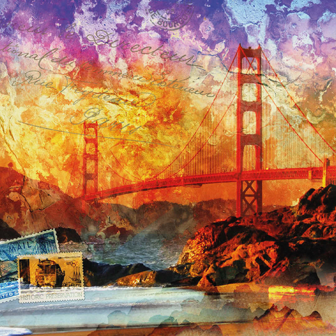 Golden Gate Bridge - San Francisco - California 100 Jigsaw Puzzle 3D Modell