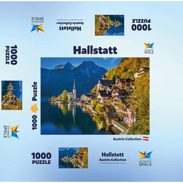 Hallstatt in Austria, Lake Hallstatt - Unesco World Heritage Site 1000 Jigsaw Puzzle box 3D Modell