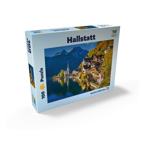 Hallstatt in Austria, Lake Hallstatt - Unesco World Heritage Site 100 Jigsaw Puzzle box view1