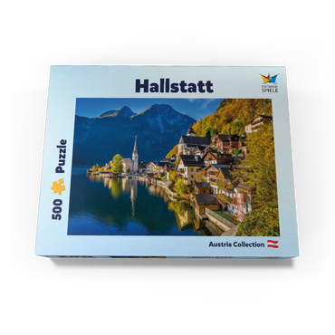 Hallstatt in Austria, Lake Hallstatt - Unesco World Heritage Site 500 Jigsaw Puzzle box view1