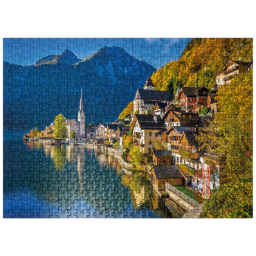 puzzleplate Hallstatt in Austria, Lake Hallstatt - Unesco World Heritage Site 500 Jigsaw Puzzle