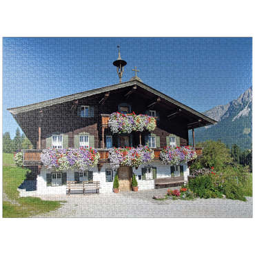 puzzleplate Bergdoktor Practice in Ellmau in Tyrol, Wilder Kaiser, Austria 1000 Jigsaw Puzzle