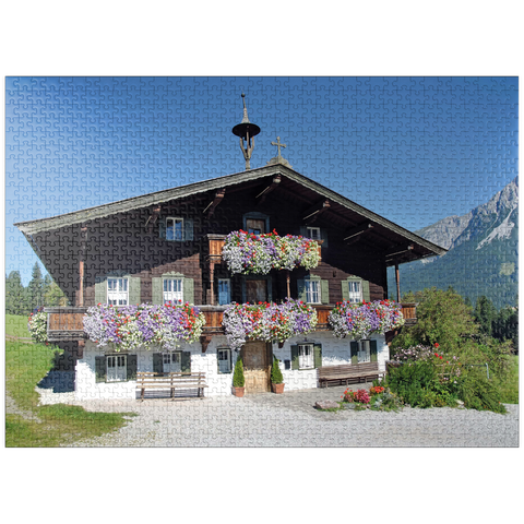 puzzleplate Bergdoktor Practice in Ellmau in Tyrol, Wilder Kaiser, Austria 1000 Jigsaw Puzzle