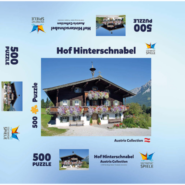 Bergdoktor Practice in Ellmau in Tyrol, Wilder Kaiser, Austria 500 Jigsaw Puzzle box 3D Modell