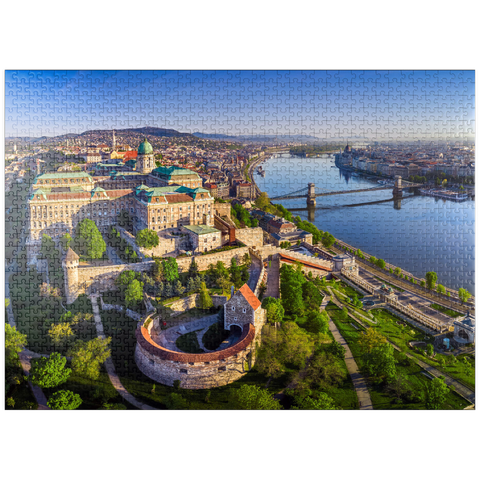 puzzleplate Castle Palace in Budapest, Hungary - Unesco World Heritage Site 1000 Jigsaw Puzzle