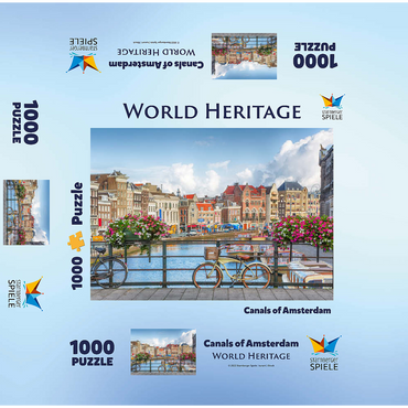 Amsterdam canals - Unesco World Heritage Site 1000 Jigsaw Puzzle box 3D Modell