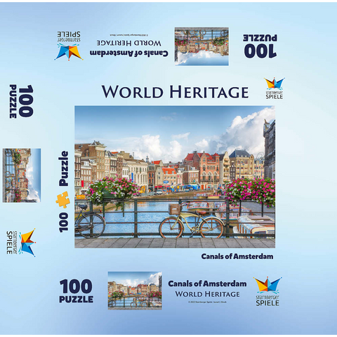 Amsterdam canals - Unesco World Heritage Site 100 Jigsaw Puzzle box 3D Modell