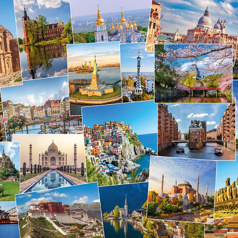 World heritage collage 100 Jigsaw Puzzle 3D Modell