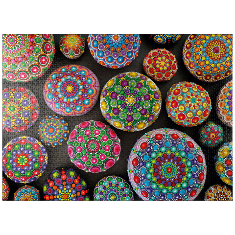 puzzleplate Colorful Mandala Stones - Rock Painting 1000 Jigsaw Puzzle