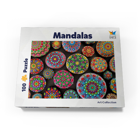Colorful Mandala Stones - Rock Painting 100 Jigsaw Puzzle box view1