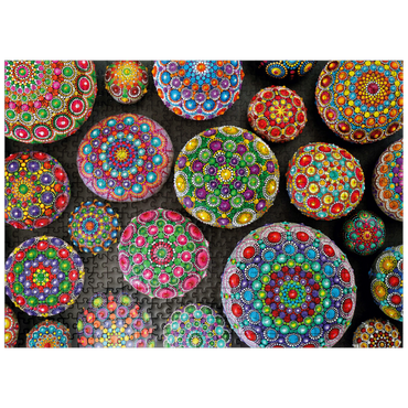 puzzleplate Colorful Mandala Stones - Rock Painting 500 Jigsaw Puzzle
