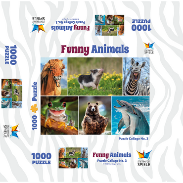 Funny animals - Collage No. 3 1000 Jigsaw Puzzle box 3D Modell