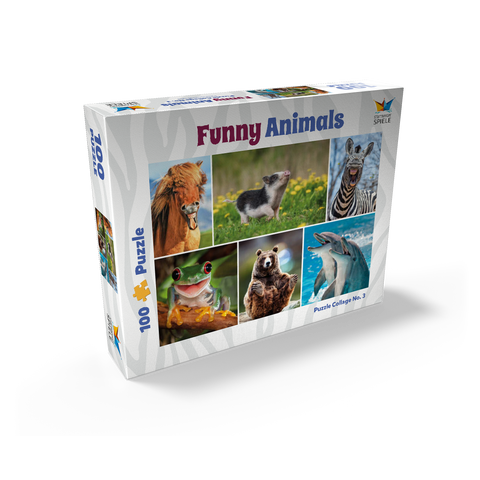 Funny animals - Collage No. 3 100 Jigsaw Puzzle box view1