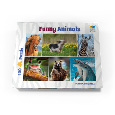 Funny animals - Collage No. 3 100 Jigsaw Puzzle box view1