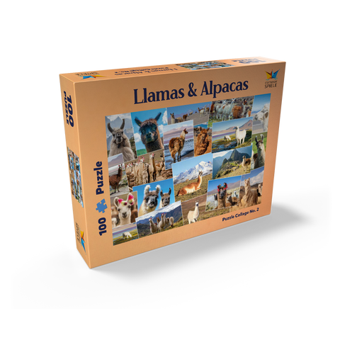 Llamas and alpacas - Collage No. 2 100 Jigsaw Puzzle box view1