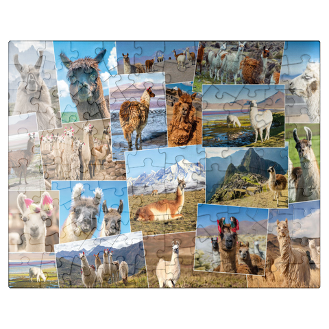 puzzleplate Llamas and alpacas - Collage No. 2 100 Jigsaw Puzzle
