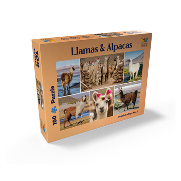 Llamas and alpacas - Collage No. 3 100 Jigsaw Puzzle box view1